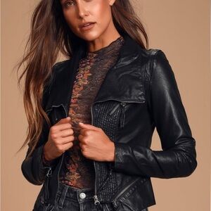 Women's Black Leather Jacket